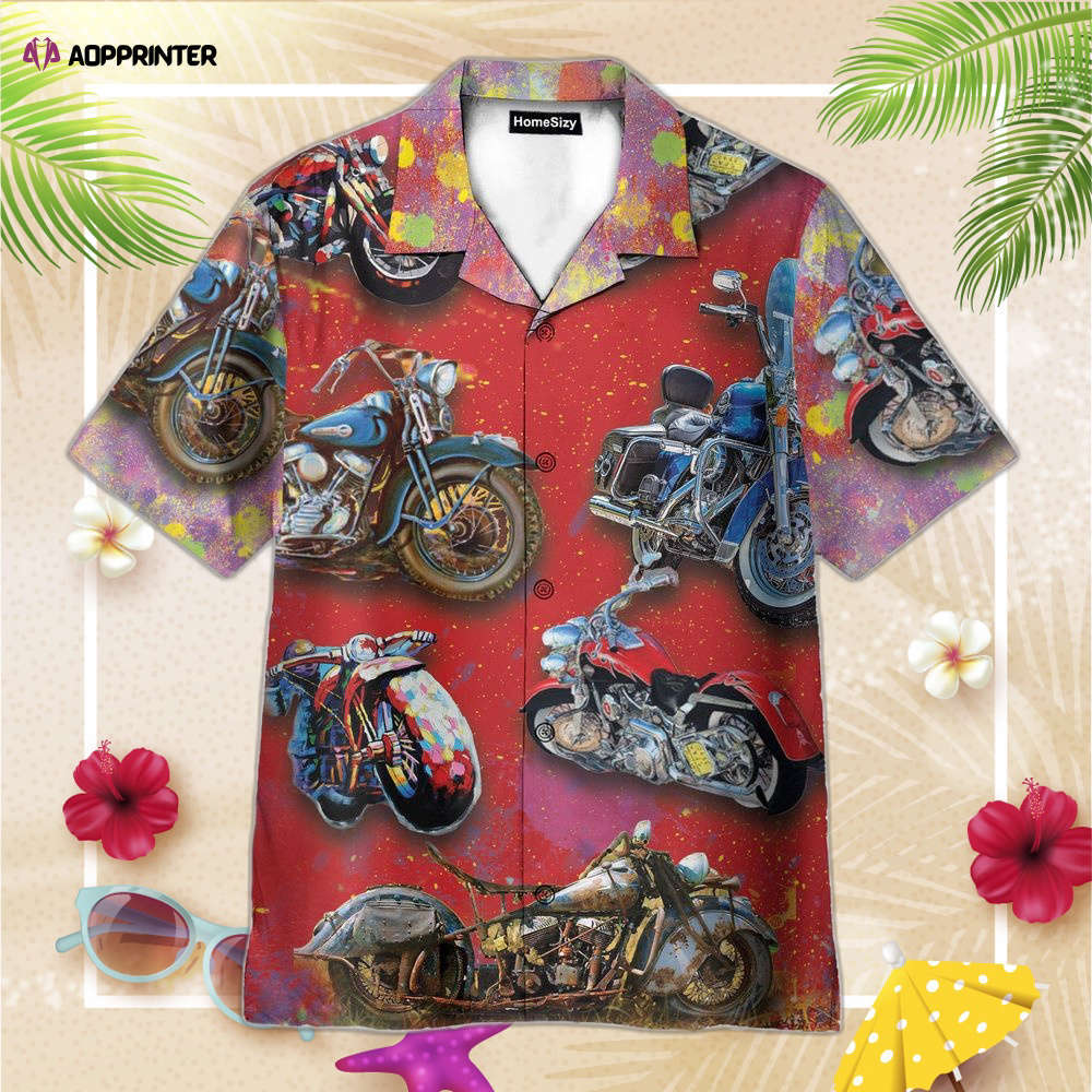 Motobike hawaiian shirt, gift for men women Hawaii Shirt