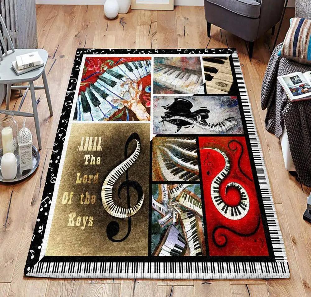 Music piano the lord of the key ccc19103553 living room area rug home decor Rectangle Rug