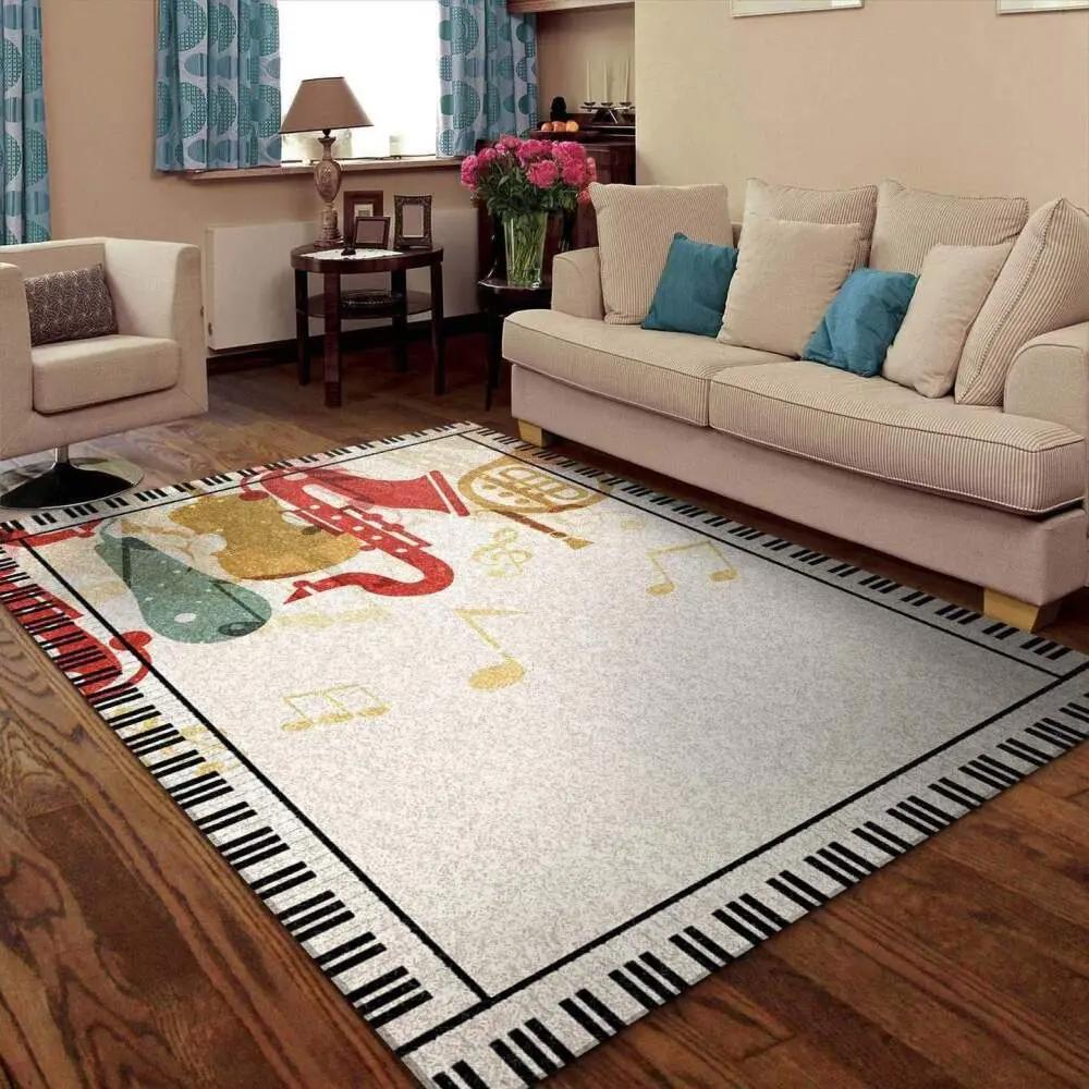Music rug rcdd81f20765 area rug living room carpet rug regtangle carpet floor decor home decor Rectangle Rug
