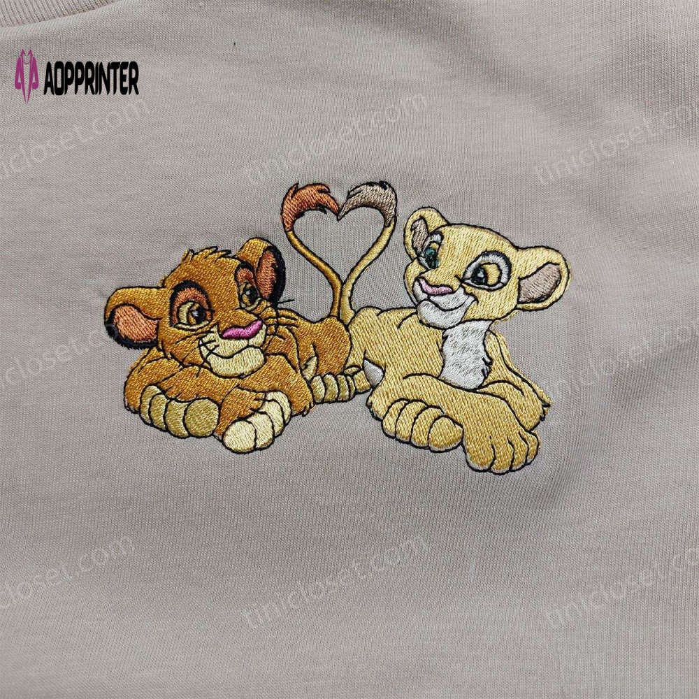 Nala simba embroidered shirt – lion king & disney anniversary shirts Embroidered Shirt