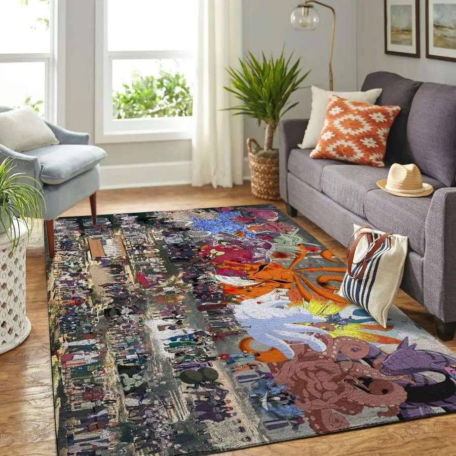 Naruto anime area rug living room rug home decor home decor bedroom Rectangle Rug