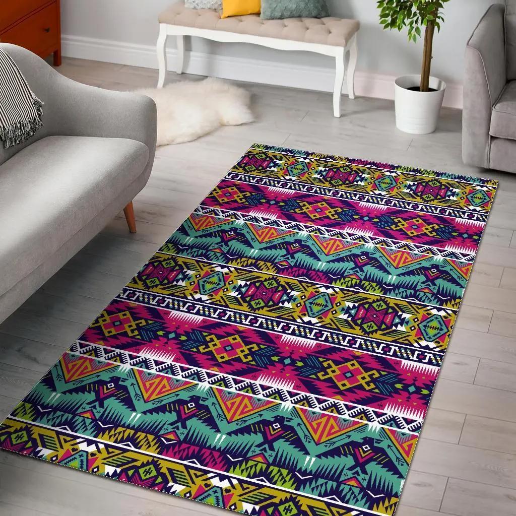 Native american indians aztec tribal navajo print area rug living room rug home decor Rectangle Rug