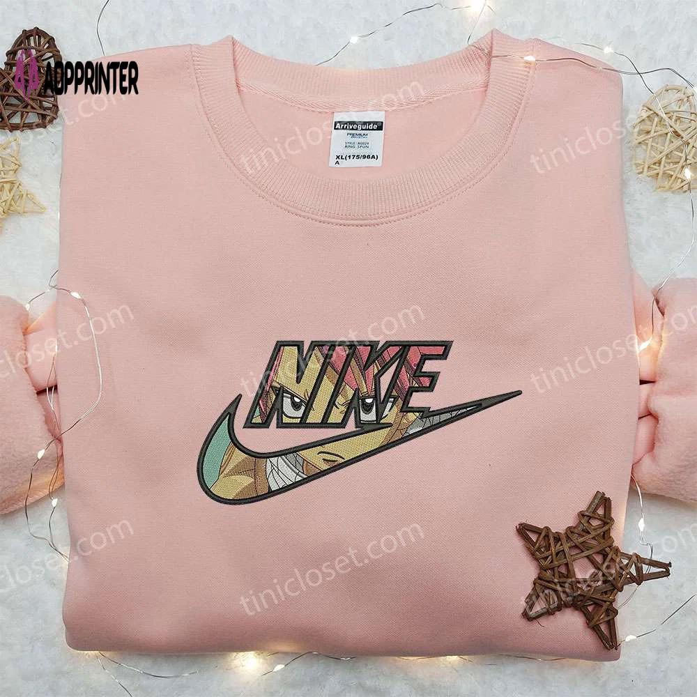 Natsu dragneel x nike shirt: fairy tail embroidered nike inspired design Embroidered Shirt