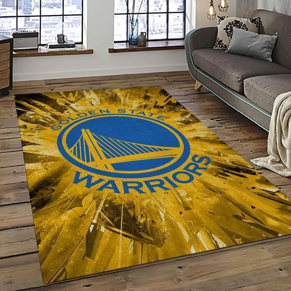 Nba golden state warriors basketball team logo sport carpet area rug home decor best gift for friends gsw98 Rectangle Rug