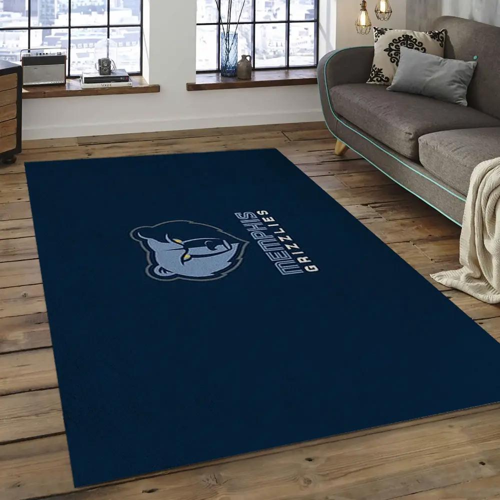 Nba memphis grizzlies basketball legend team logo rectangle area mg20 Rectangle Rug