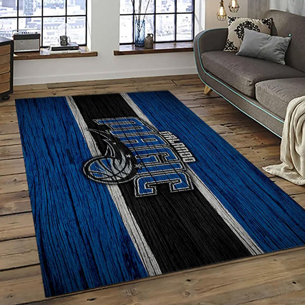 Nba orlando magic basketball team logo sport carpet rectangle area rug for living room olm28 Rectangle Rug