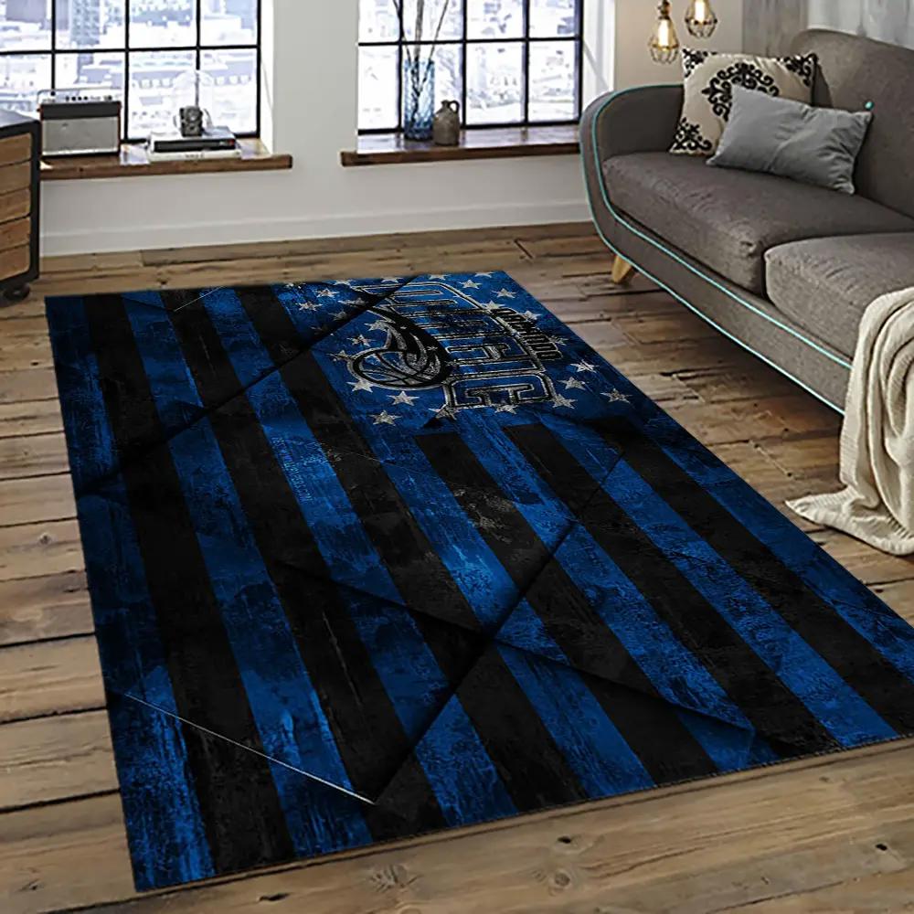 Nba orlando magic basketball team logo sport carpet rectangle area rug for living room olm7 Rectangle Rug