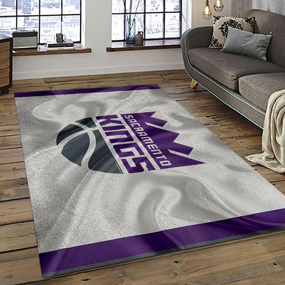 Nba sacramento kings basketball team logo sport carpet rectangle area rug for living room sck16 Rectangle Rug