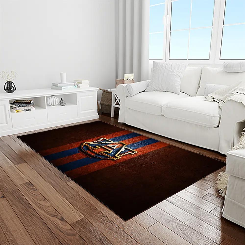 Ncaa auburn tigers college sport basketball and foolball team logo rectangle area rug ats12 Rectangle Rug