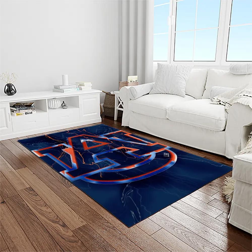 Ncaa auburn tigers college sport basketball and foolball team logo rectangle area rug ats19 Rectangle Rug