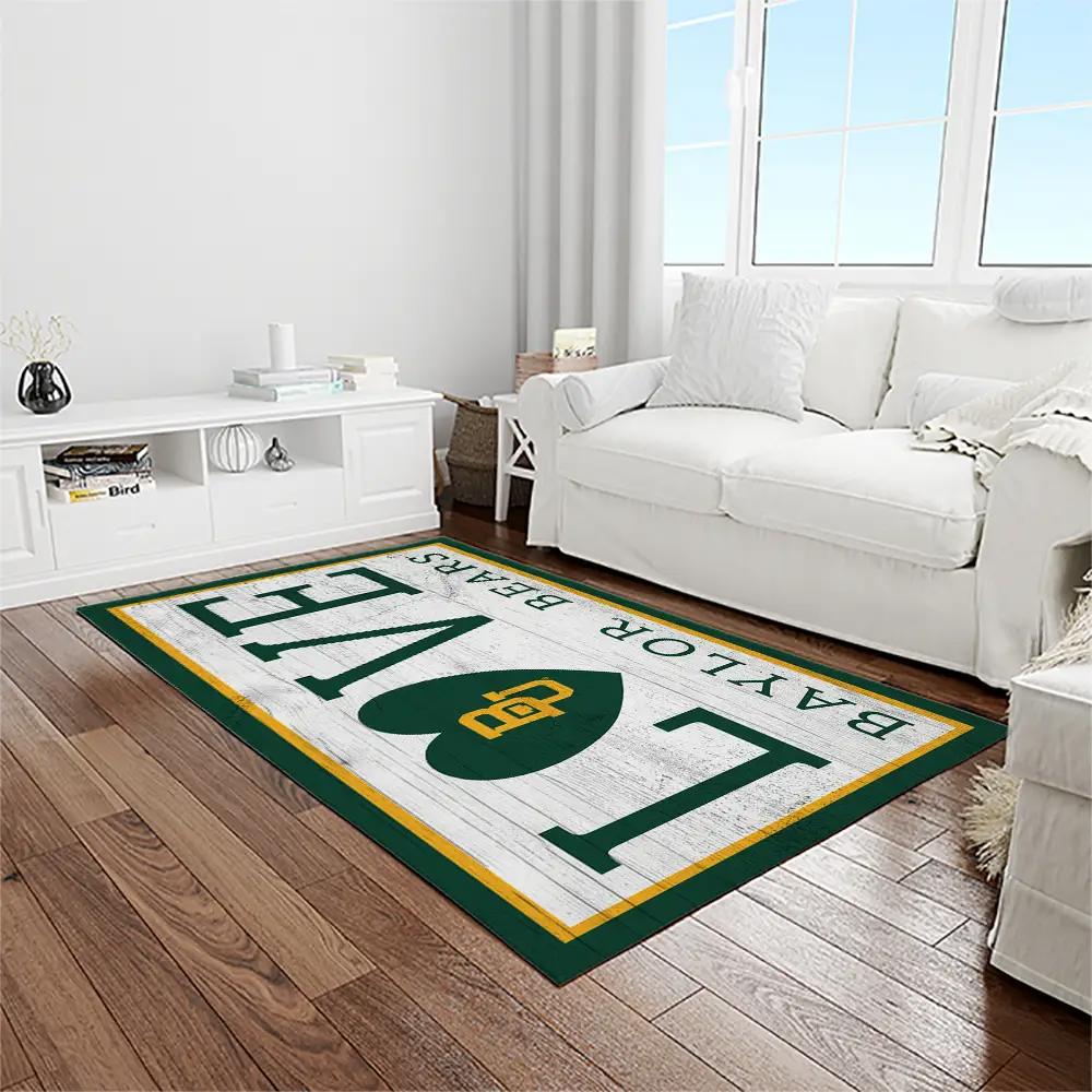 Ncaa baylor bears sport basketball and foolball team logo rectangle area rug bb43 Rectangle Rug