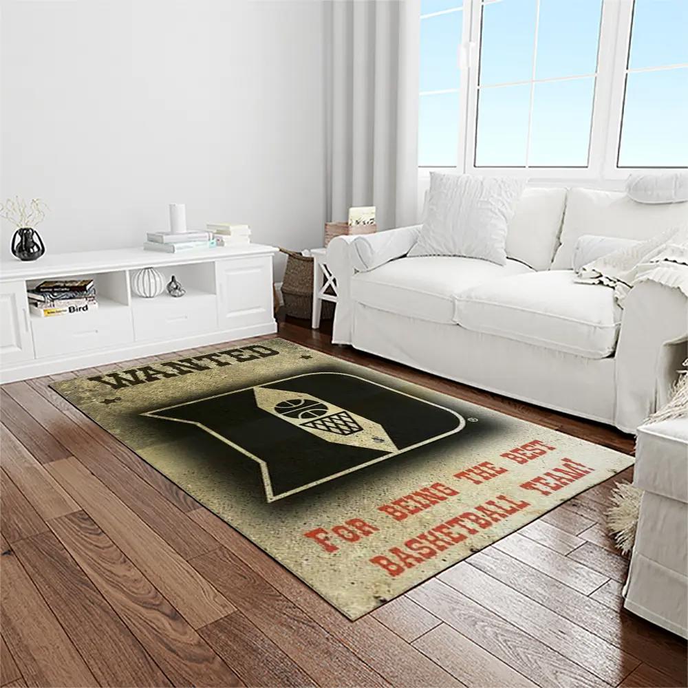 Ncaa duke blue devils college sport basketball and foolball team logo rectangle area rug dbs49 Rectangle Rug