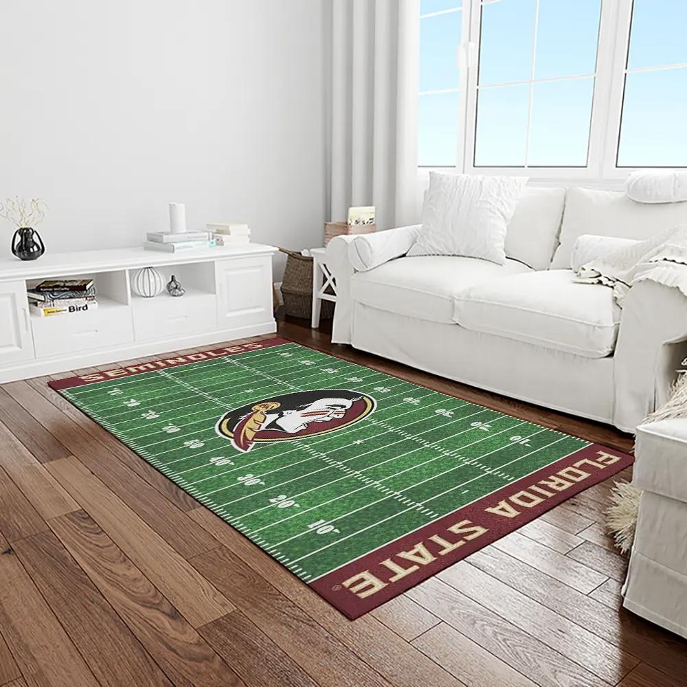 Ncaa florida state seminoles sport basketball and foolball team logo rectangle area rug fss67 Rectangle Rug
