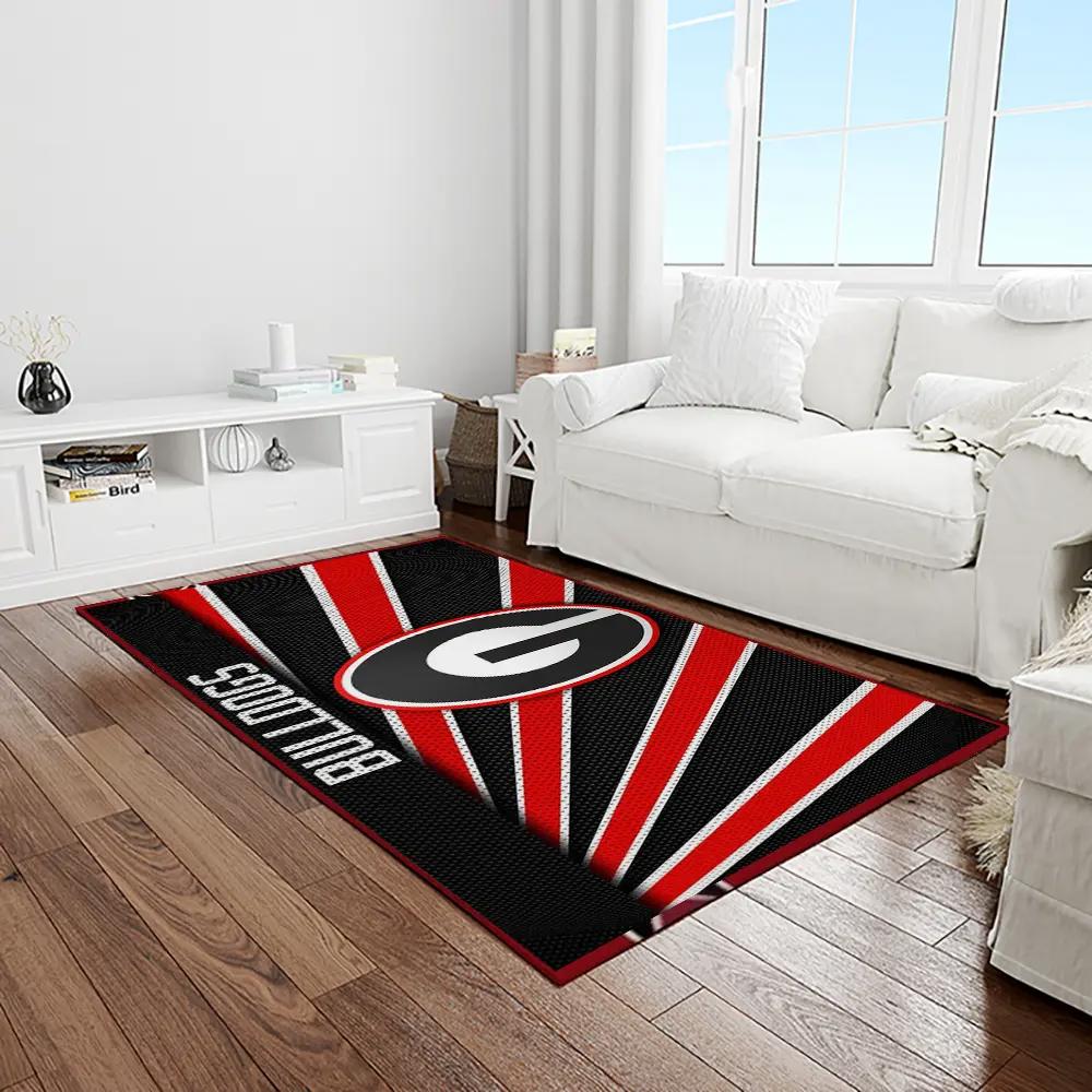 Ncaa georgia bulldogs college sport basketball and foolball team logo rectangle area rug gbs37 Rectangle Rug