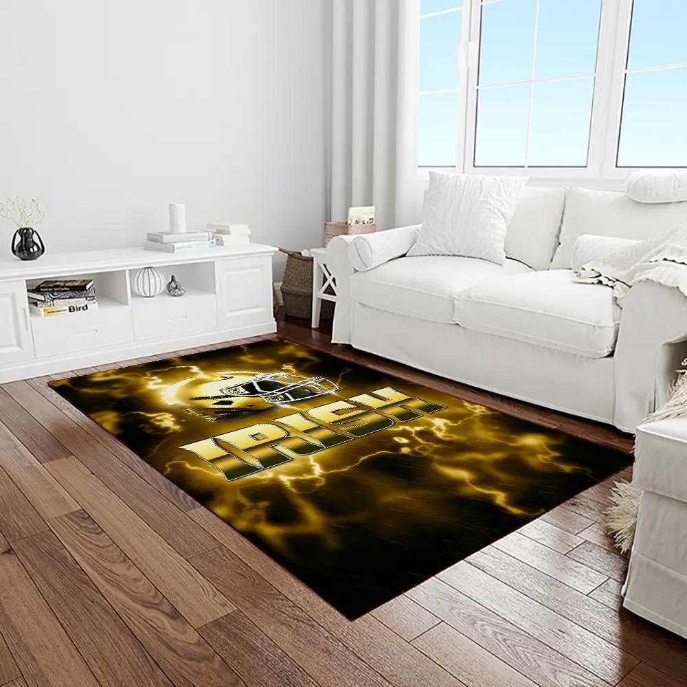 Ncaa notre dame fighting sport basketball and foolball team logo rectangle area rug ndf16 Rectangle Rug