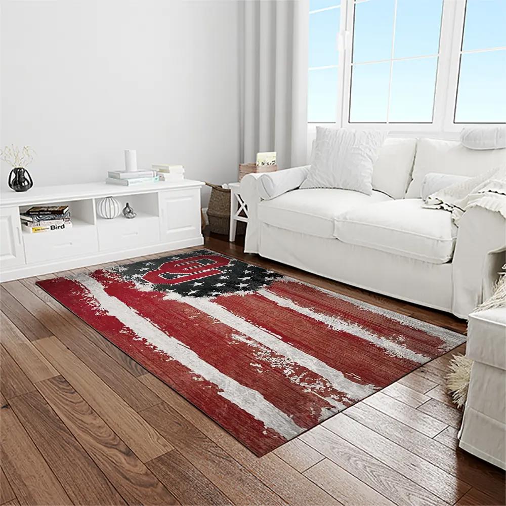 Ncaa oklahoma sooners sport basketball and foolball team logo rectangle area rug os37 Rectangle Rug