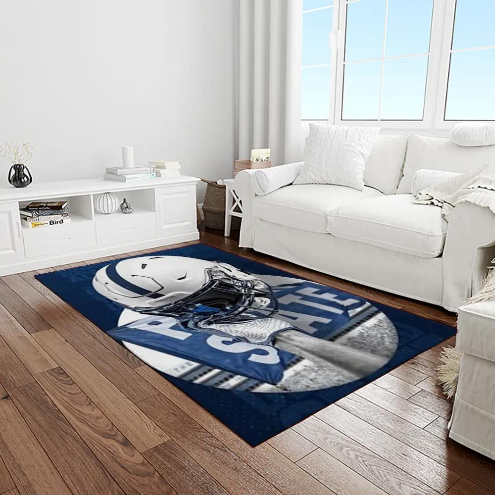 Ncaa penn state nittany lions college sport basketball and foolball team logo rectangle area rug psnl44 Rectangle Rug
