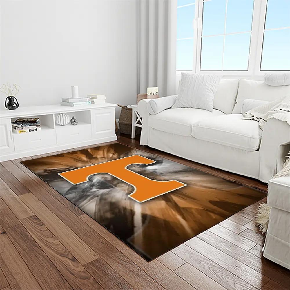 Ncaa tennessee volunteers college sport basketball and foolball team logo rectangle area rug tvs37 Rectangle Rug