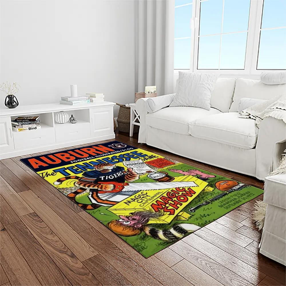 Ncaa tennessee volunteers college sport basketball and foolball team logo rectangle area rug tvs45 Rectangle Rug