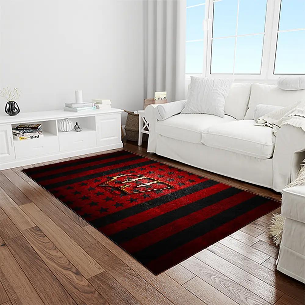 Ncaa wisconsin badgers college sport basketball and foolball team logo rectangle area rug wb25 Rectangle Rug
