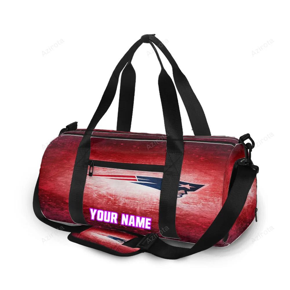New england patriots red light2 personalized name travel bag gym bag 435 Travel Bag
