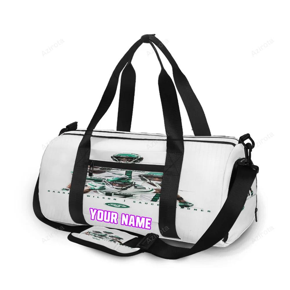 New york jets all players1 personalized name travel bag gym bag 2095 Travel Bag