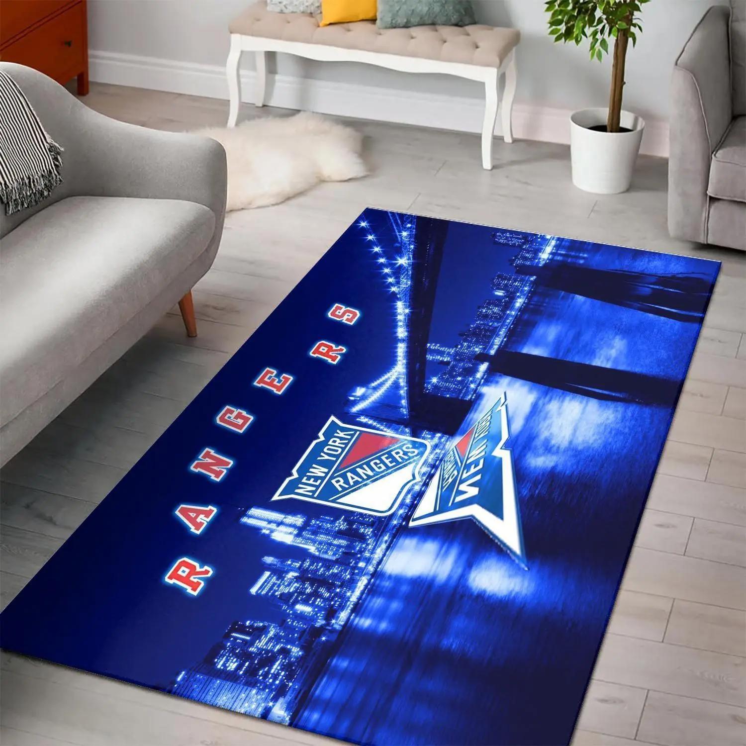 New york rangers area rugs nhl hockey living room carpet 2002208 Rectangle Rug