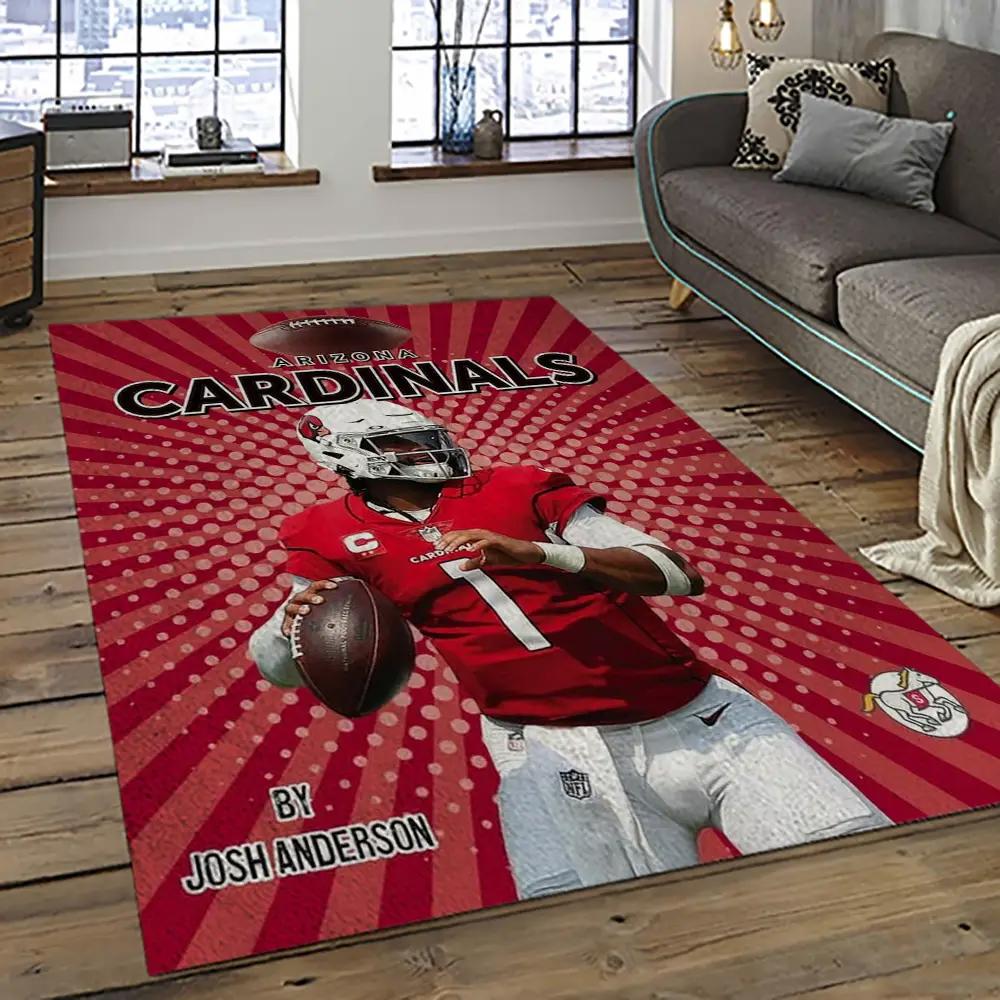 Nfl arizona cardinals football team logo sport carpet rectangle area rug for living room ac05 Rectangle Rug