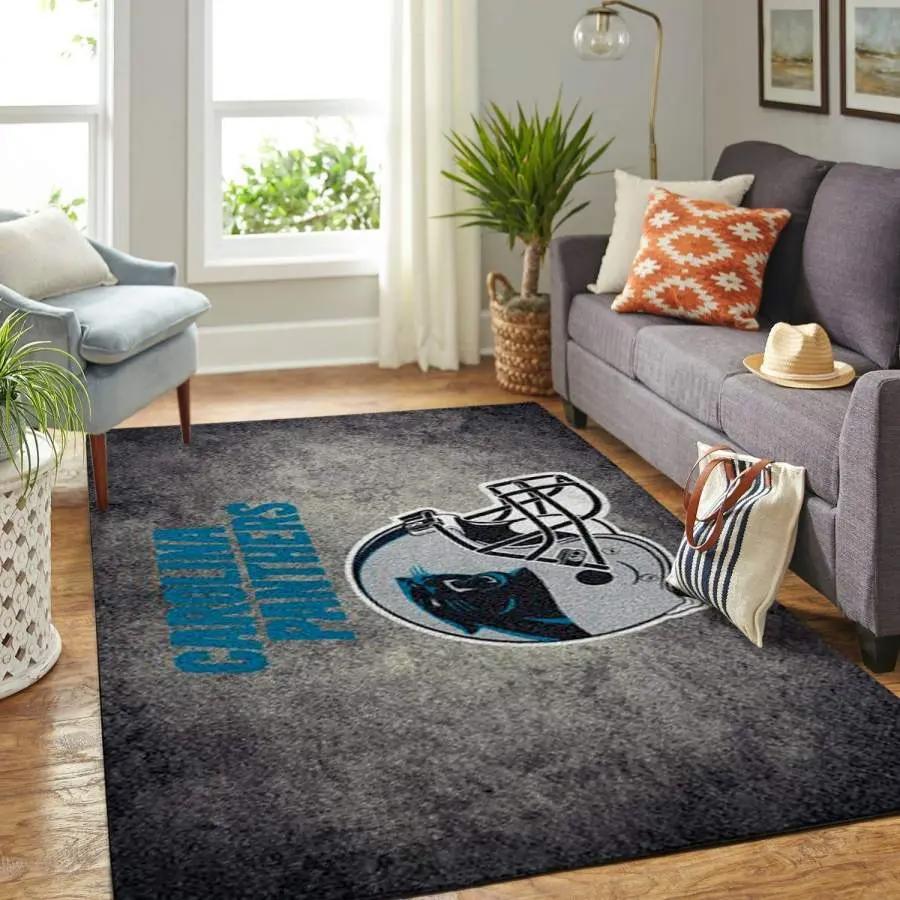 Nfl carolina panthers rug home decor team logo carpet rug living room f102135 Rectangle Rug