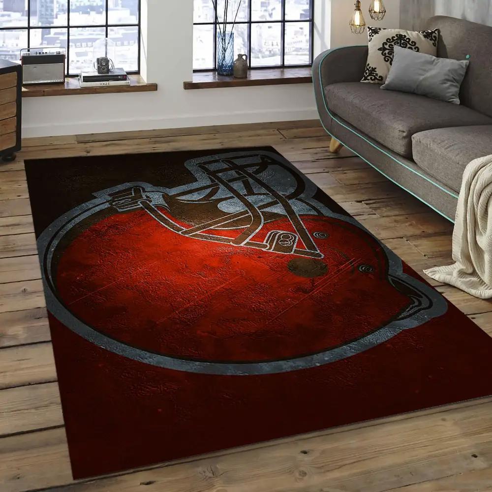 Nfl cleveland browns football team logo rectangle area rug clb18 Rectangle Rug