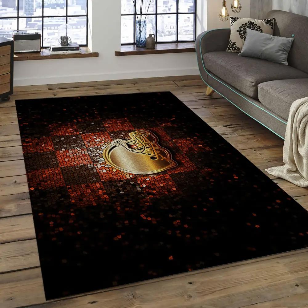 Nfl cleveland browns football team logo rectangle area rug clb22 Rectangle Rug