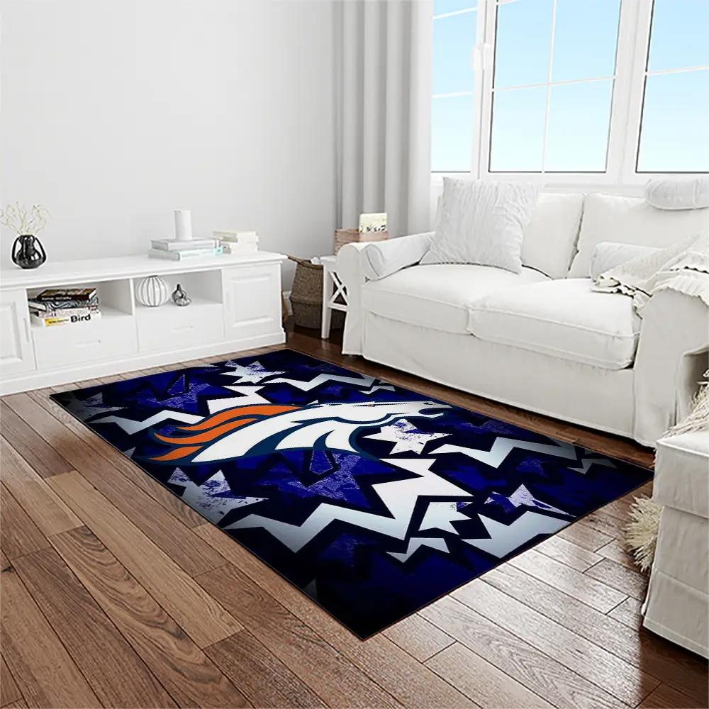 Nfl denver broncos football team logo rectangle area rug db36 Rectangle Rug