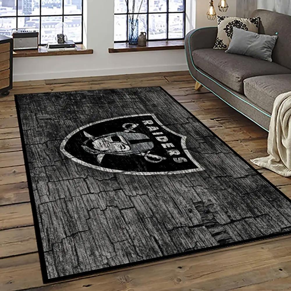 Nfl las vegas raiders football team logo sport carpet area rug home decor best gift for friends lvr53 Rectangle Rug