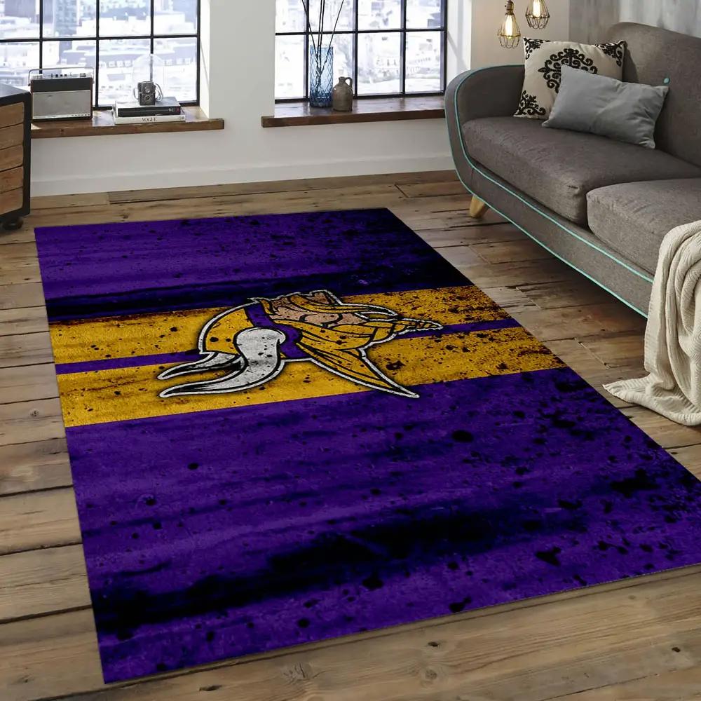 Nfl minnesota vikings football team logo rectangle area mv22 Rectangle Rug