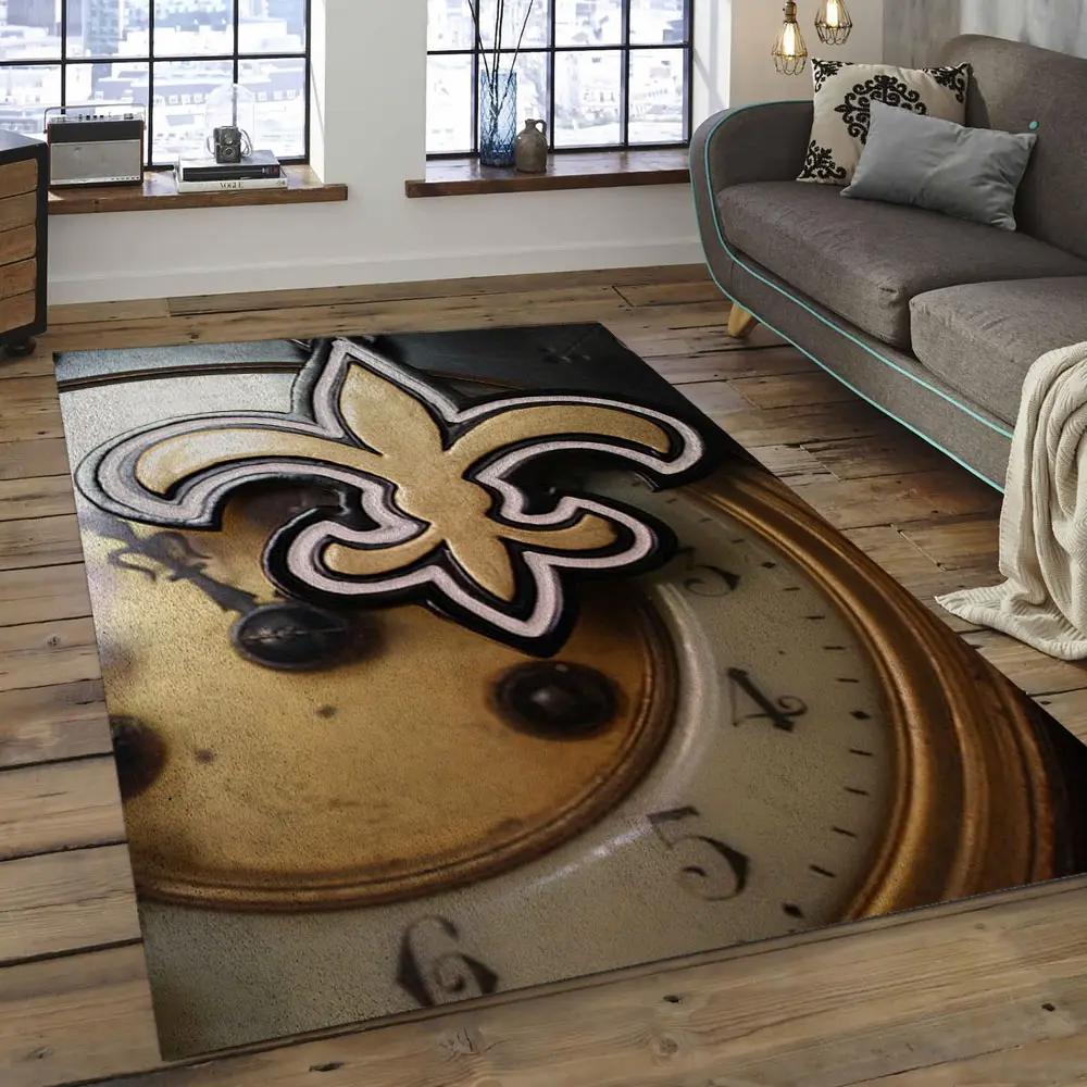 Nfl new orleans saints football team logo rectangle area rug nos13 Rectangle Rug