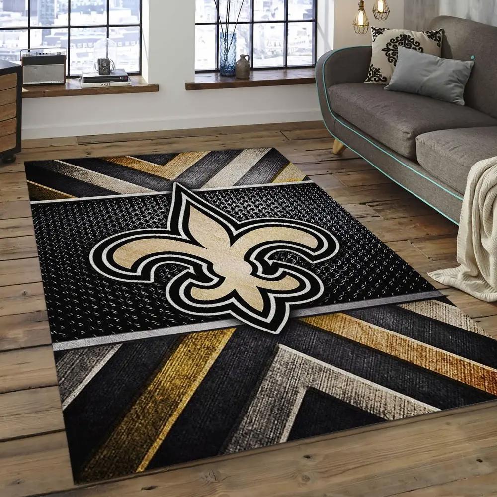 Nfl new orleans saints football team logo rectangle area rug nos60 Rectangle Rug