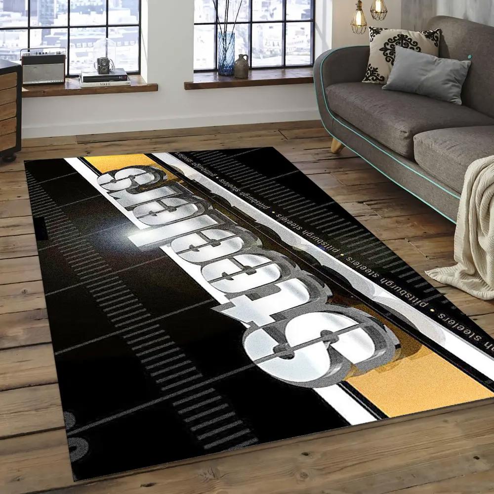 Nfl pittsburgh steelers eye-catching football team logo area rug psf11 Rectangle Rug