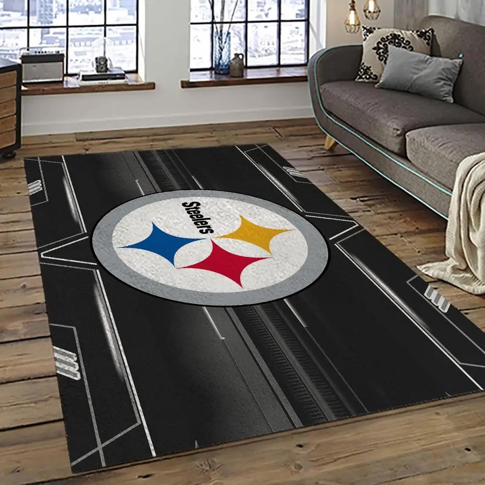 Nfl pittsburgh steelers football team logo sport carpet area rug home decor best gift for friends psf31 Rectangle Rug