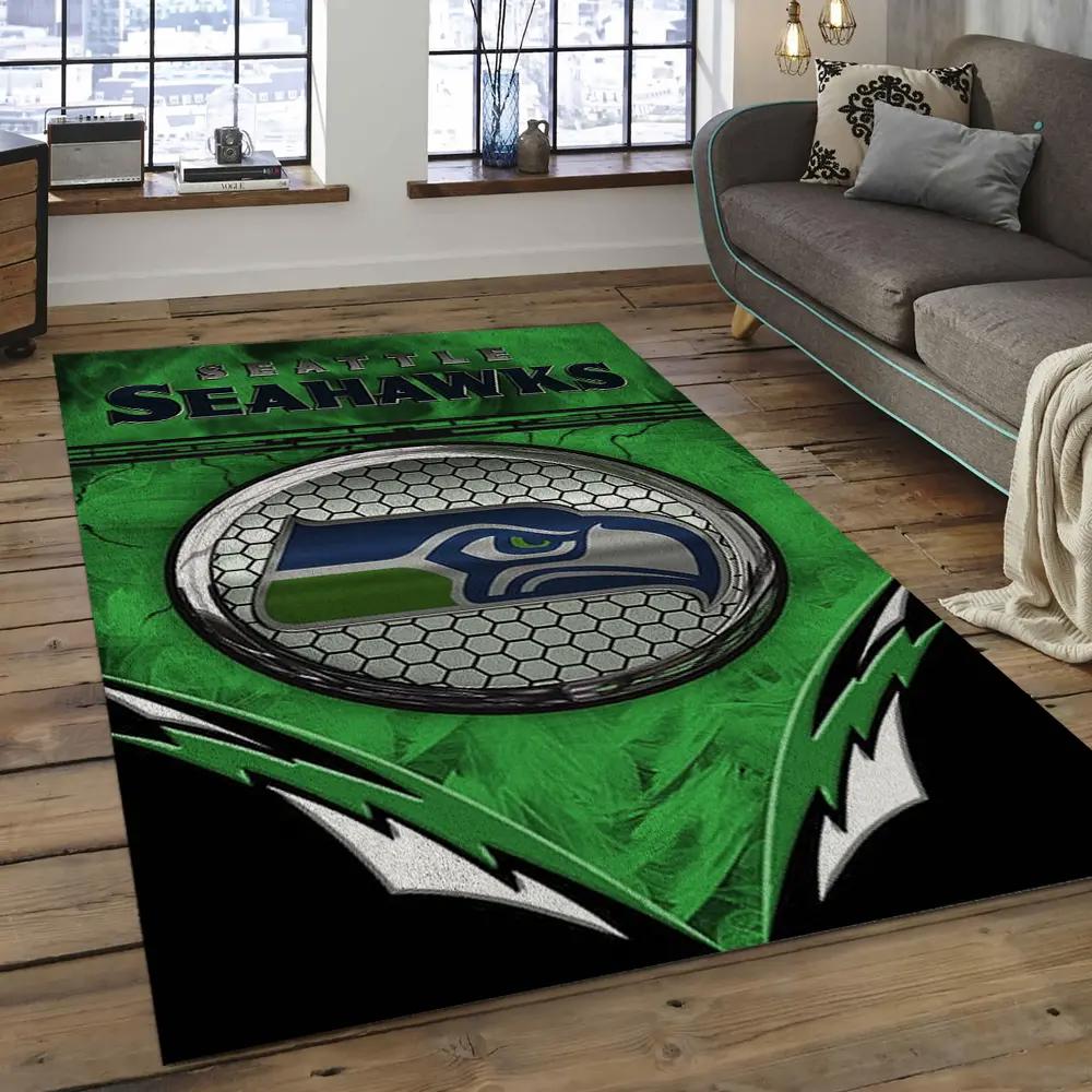 Nfl seattle seahawks football team logo rectangle area rug ss05 Rectangle Rug