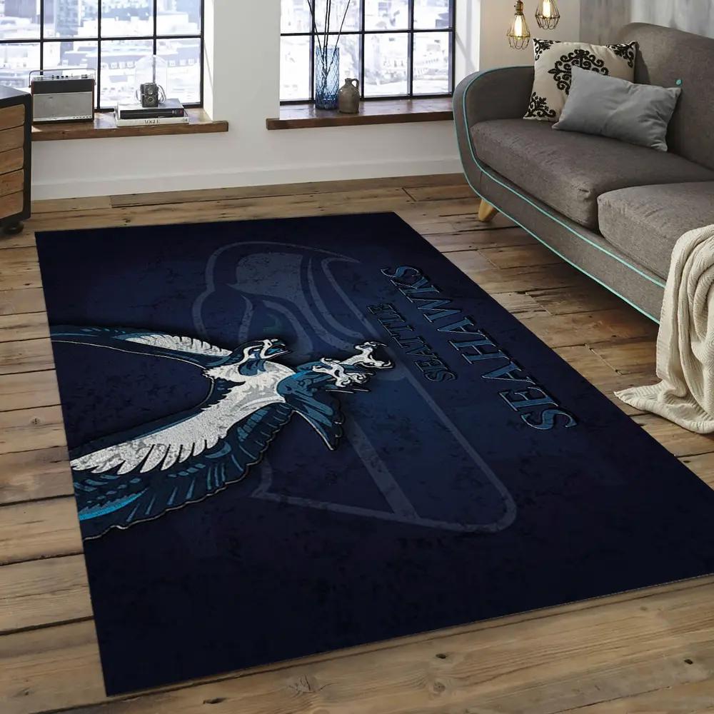 Nfl seattle seahawks football team logo rectangle area rug ss12 Rectangle Rug