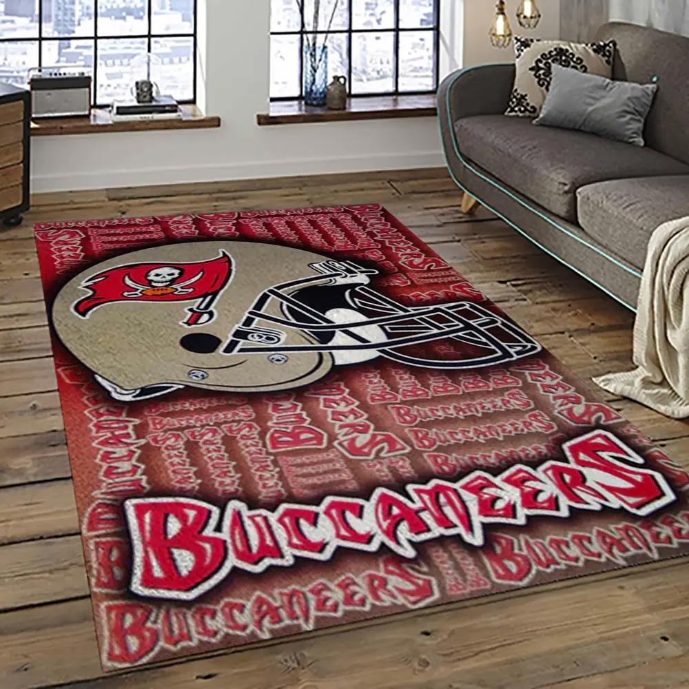 Nfl tampa bay buccaneers football team logo sport carpet area rug home decor best gift for friends tpbb25 Rectangle Rug