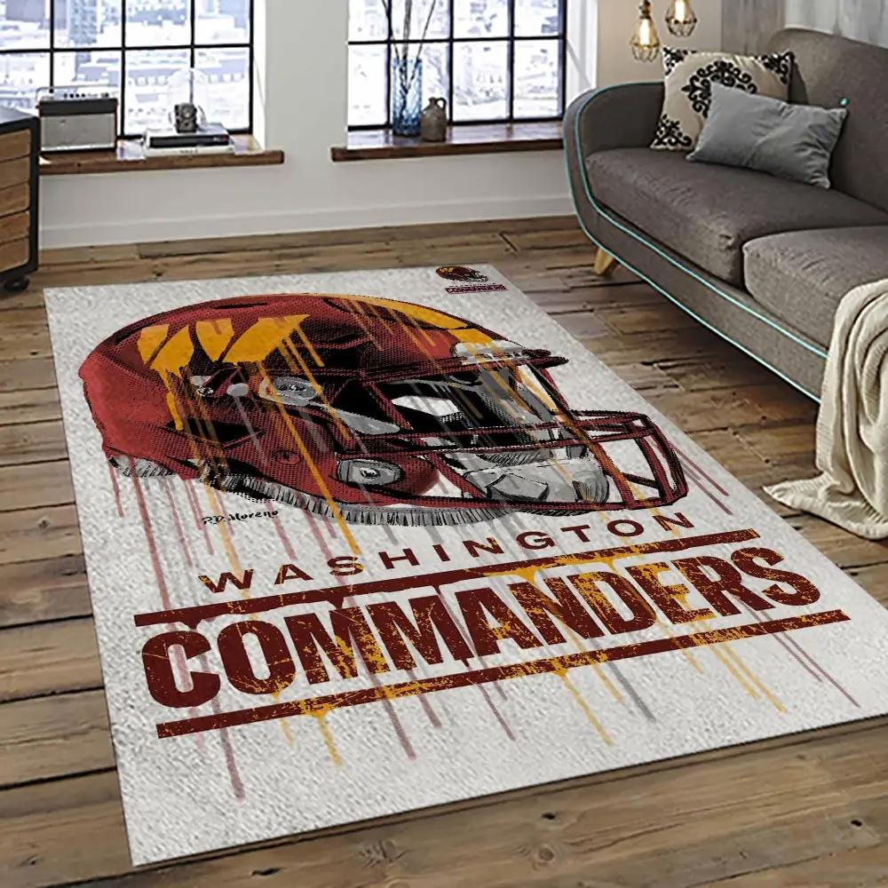 Nfl washington commanders football team logo sport carpet area rug home decor best gift for friends wscd9 Rectangle Rug