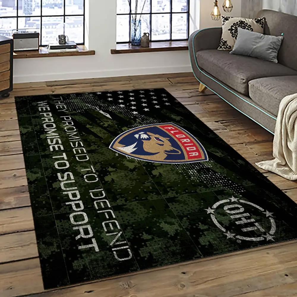 Nhl florida panthers hockey team logo sport carpet rectangle area rug for living room fp15 Rectangle Rug