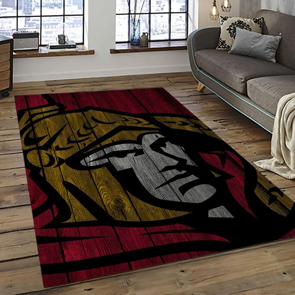 Nhl ottawa senators hockey team logo sport carpet rectangle area rug for living room os14 Rectangle Rug