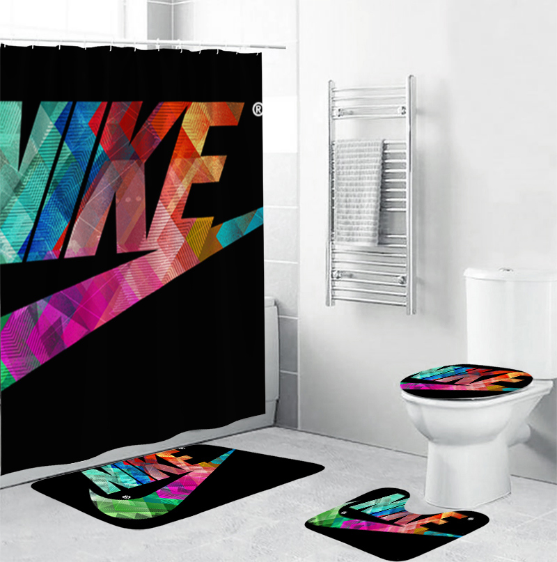 Nike colorful bathroom set hypebeast home decor bath mat luxury fashion brand Bathroom Set
