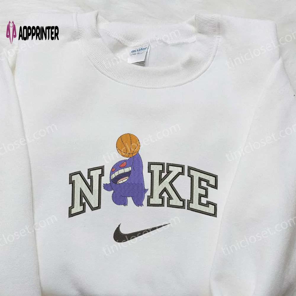 Nike gengar basketball embroidered shirt – pokemon & custom design Embroidered Shirt