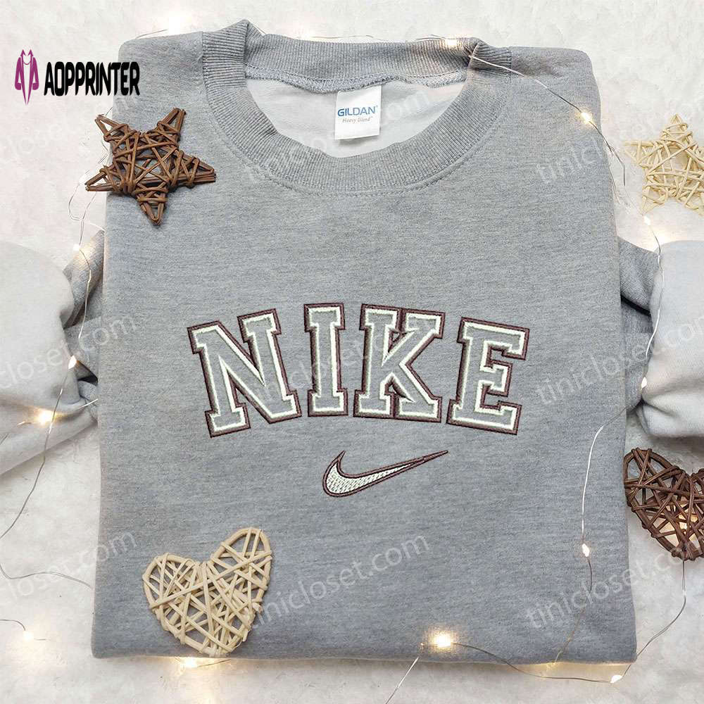 Nike swoosh embroidered sweatshirt & shirt: best birthday gift ideas Embroidered Shirt