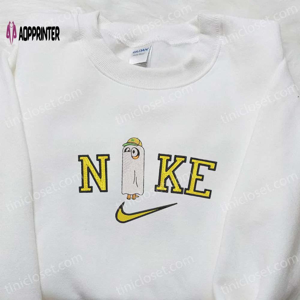 Nike x bluey dog embroidered shirt: cute halloween hoodie & custom t-shirt Embroidered Shirt