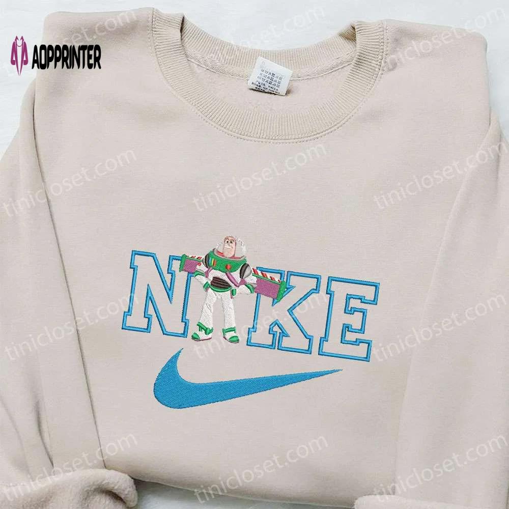 Nike x buzz lightyear cartoon embroidered sweatshirt – disney characters shirt best family gift Embroidered Shirt