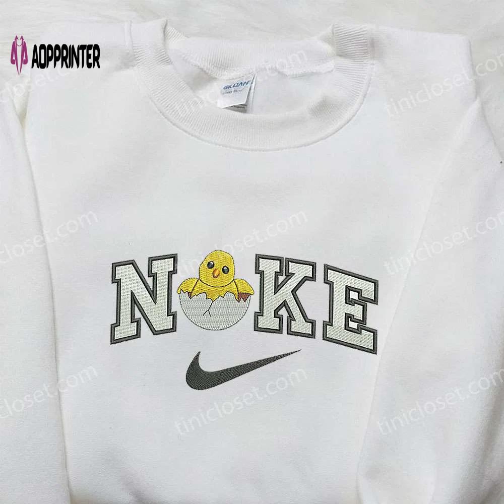 Nike x chick hatching embroidered shirt: animal & custom design for unique style Embroidered Shirt
